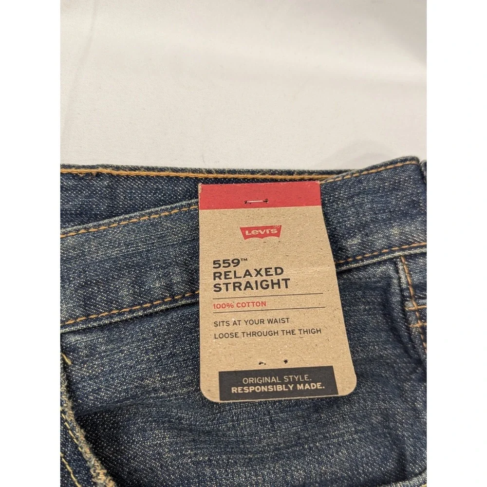 Levi's 559 Relaxed Straight Fit Jeans Blue Big & Tall 48x30 True‎ NWT RT$69.50
